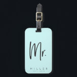Customized MR. Luggage tag<br><div class="desc">perfect for the happy couple,  get them customized tags with last name and wedding date</div>