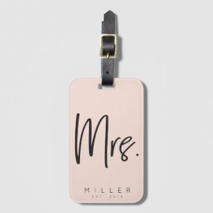 Customized MRS. [lastname] & [year] luggage tag