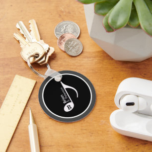 Customized Musical Note Keychain