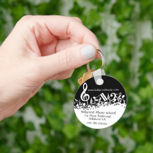 Customized Musical Notes Business Advertising Keychain