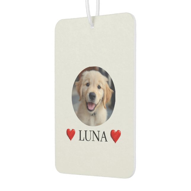 Customized My Dog with Photo & Name Air Freshener (Left)