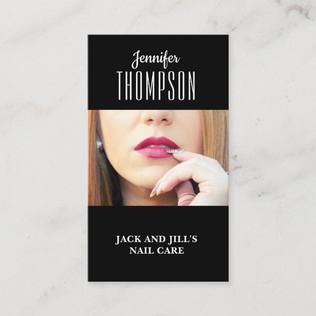 Customized Nail Technician Business Card (Front)