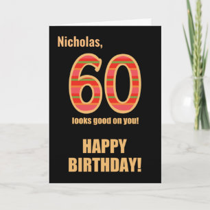 Customized Name 60th Birthday for Him  Card