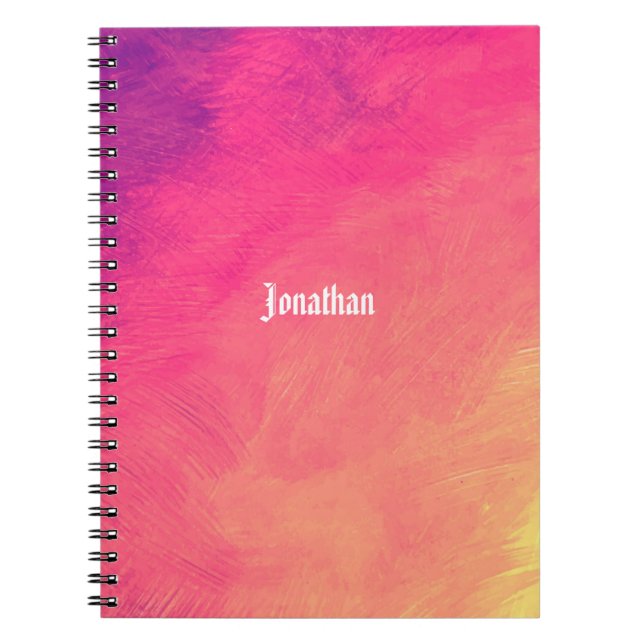 Customized name abstract colour notebook (Front)
