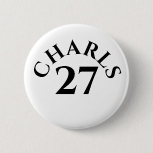 Customized Name and Number 2 Inch Round Button