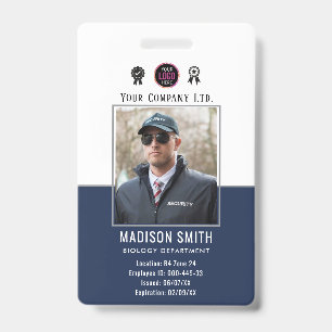 Customized Name and Photo   Company Security Badge