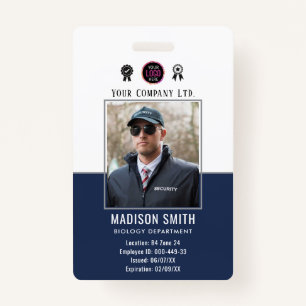 Customized Name and Photo   Company Security Badge