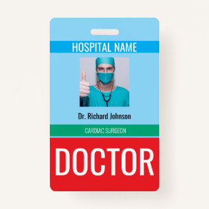 Customized Name and Photo   Doctor ID Card Badge