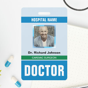 Customized Name and Photo   Doctor ID Card Badge