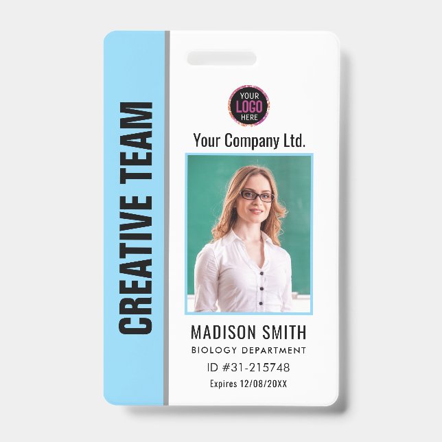 Customized Name and Photo |  ID Card Badge (Front)