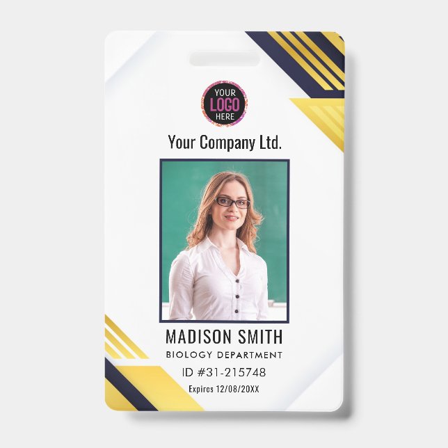 Customized Name and Photo |  ID Card Badge (Front)