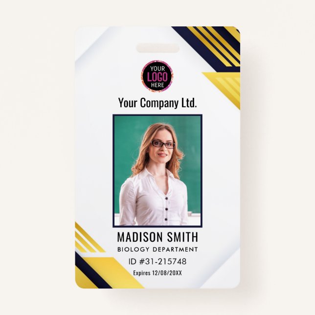Customized Name and Photo |  ID Card Badge (Front)