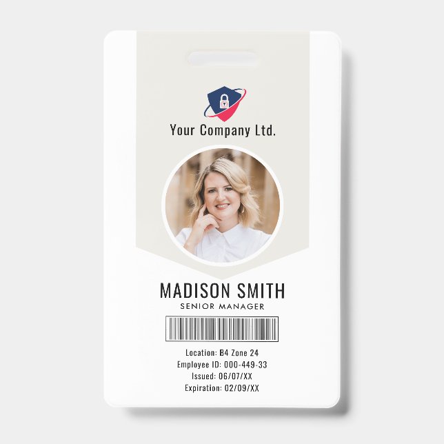 Customized Name and Photo |  ID Card Badge (Front)