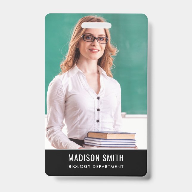 Customized Name and Photo |  ID Card Badge (Front)