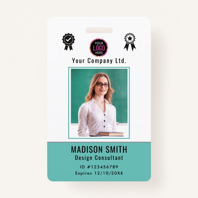 Customized Name and Photo |  ID Card Badge (Front)
