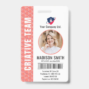 Customized Name and Photo    ID Card Badge