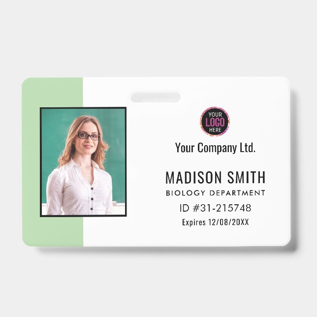 Customized Name and Photo |  ID Card Badge (Front)
