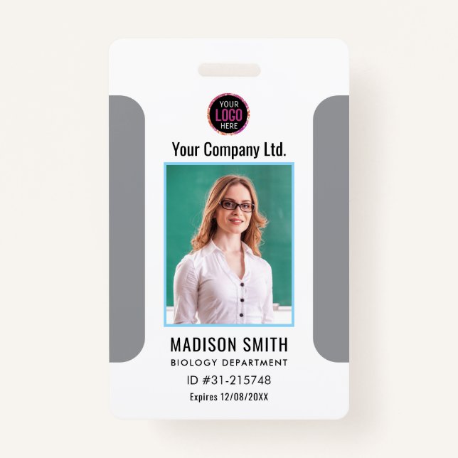 Customized Name and Photo |  ID Card Badge (Front)