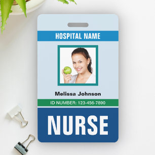 Customized Name and Photo   Nurse ID Card Badge