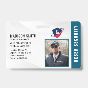 Customized Name and Photo   Security ID Card  Badg Badge