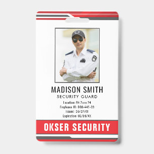 Customized Name and Photo    Security ID Card  Badge