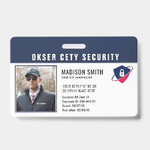 Customized Name and Photo   Security ID Card  Badge