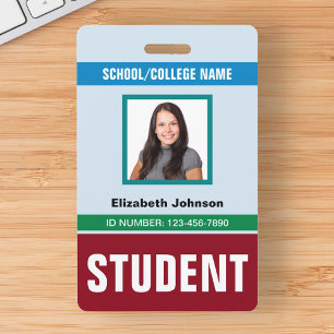 Customized Name and Photo   Student ID Card Badge