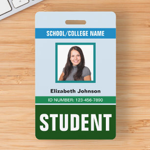 Customized Name and Photo Student ID Card Badge