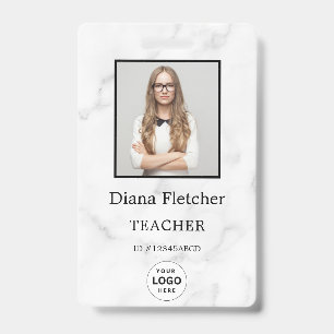 Customized Name and Photo Teacher ID Card Badge