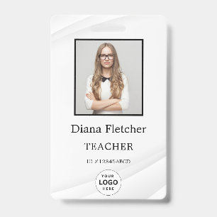Customized Name and Photo Teacher ID Card Badge