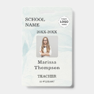 Customized Name and Photo Teacher ID Card Badge