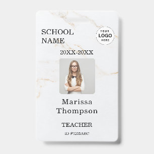 Customized Name and Photo Teacher ID Card Badge