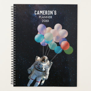 Customized Name Astronaut Stars & Space Balloons Planner