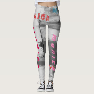 Customized Name Black Leggings