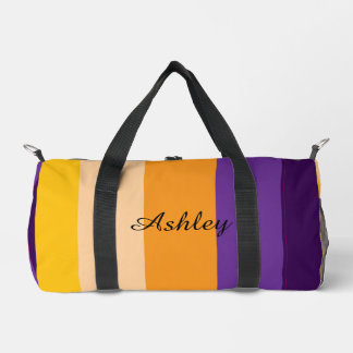 Customized Name Colourful Stylish Modern Elegant Duffle Bag