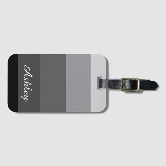 Customized Name Colourful Stylish Modern Elegant  Luggage Tag (Front Horizontal)