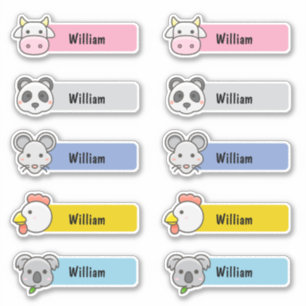 Customized Name Cute Kawaii Daycare Stickers