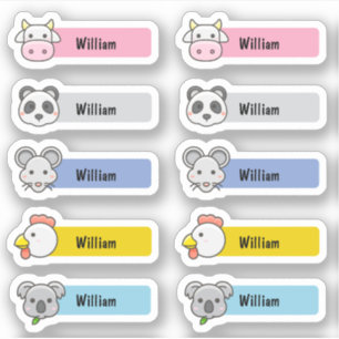 Customized Name Cute Kawaii Daycare Stickers