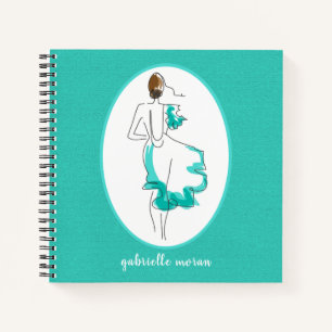 Customized Name Fashion Illustration Journal/ Notebook