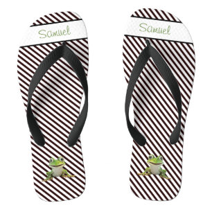Customized Name Frog Flip Flops