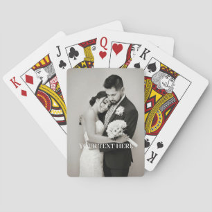 CUSTOMIZED NAME FULL VERTICAL PHOTO SCRIPT TEXT PLAYING CARDS