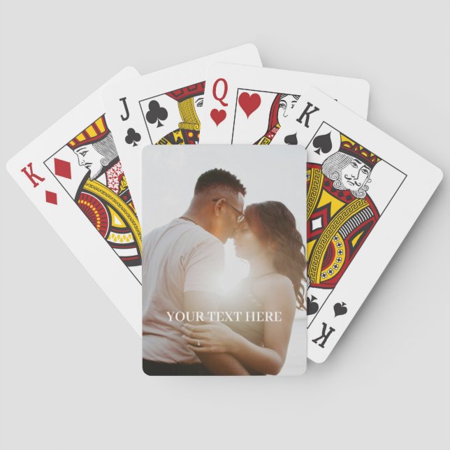 CUSTOMIZED NAME FULL VERTICAL PHOTO SCRIPT TEXT    PLAYING CARDS (Back)