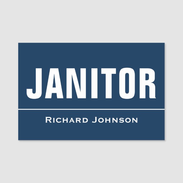 Customized Name Janitor Tag (Front)