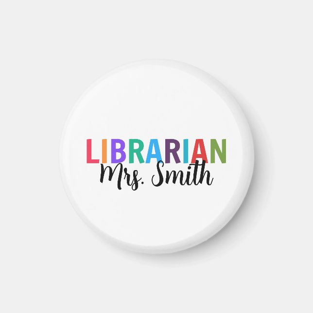 Customized Name Librarian Magnet (Front)