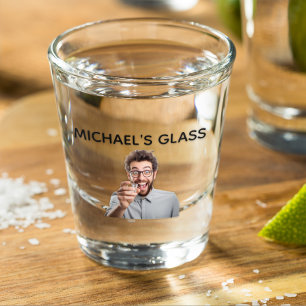 Customized name Monogram Photo Gift Shot Glass