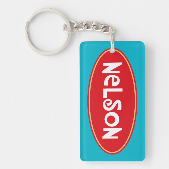 Customized name NELSON Keychain (Front)