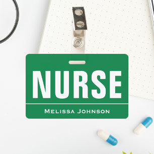 Customized Name Nurse Badge