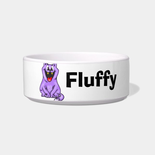 Customized Name Pet Cat Bowls (Front)