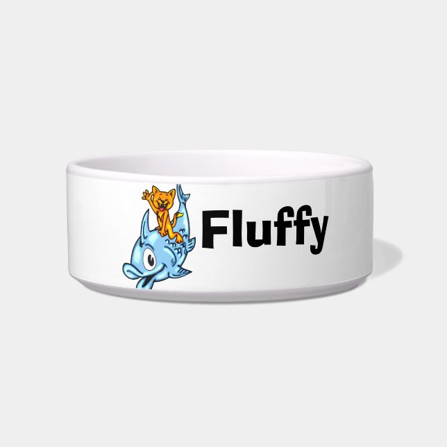 Customized Name Pet Cat Bowls (Front)