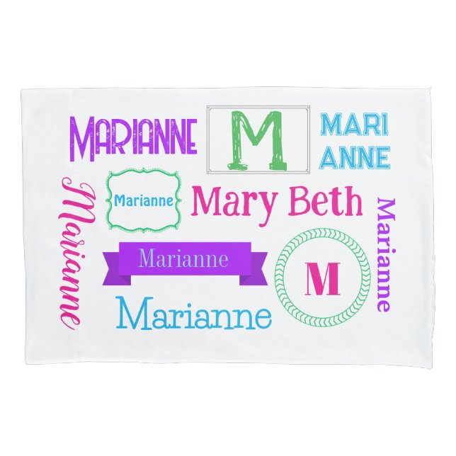 Customized Name Pillowcase for Girls (Front)